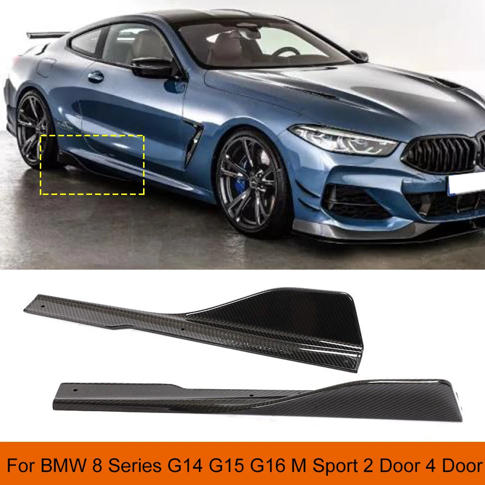 

Боковые юбки из углеродного волокна для BMW 8 серии G14 G15 G16 M Sport 2018 - 2021 боковые юбки из углеродного волокна разветвители удлинители