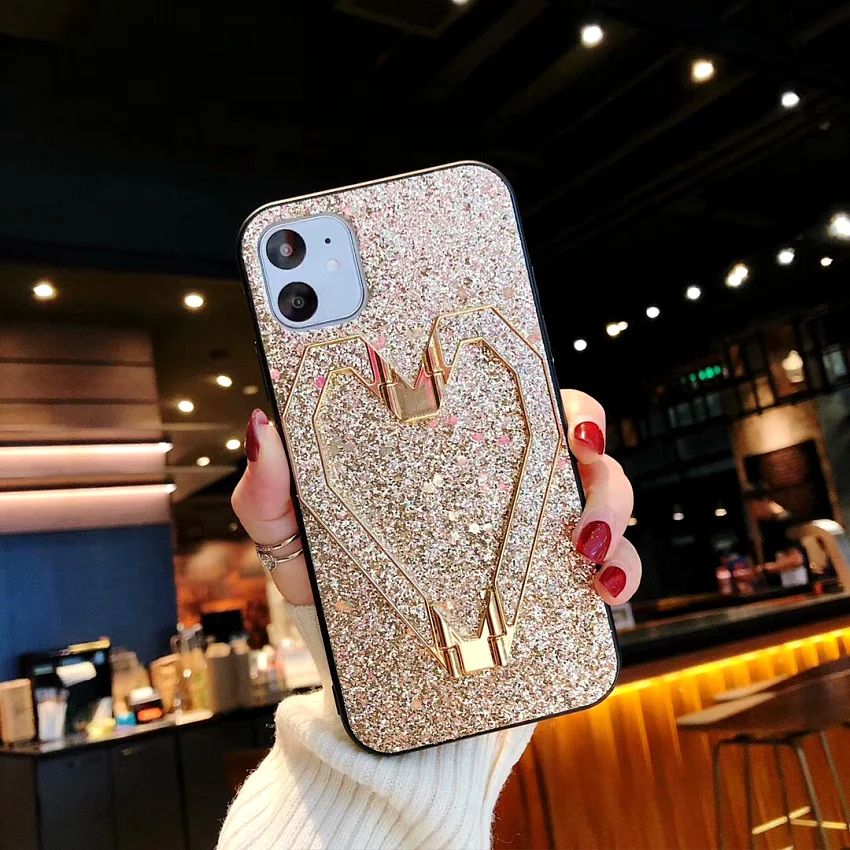 Модные 3D чехлы с металлической подставкой для iPhone 11 Pro Max X XR XS MAX 8 7 Plus роскошный