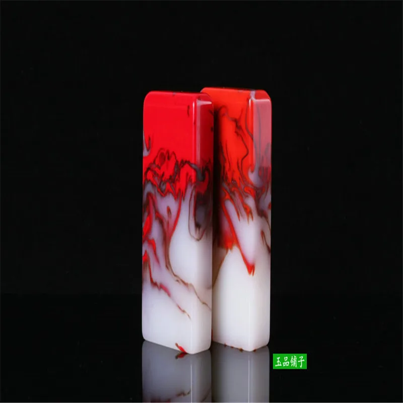 Китайская ручная резьба натуральный куриный кровь Камень плоский уплотнитель |