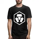 Круто! Мужские Потрясающие футболки Crypto.com Coin CRO,Cryptocom, хлопковая футболка с коротким рукавом и круглым вырезом, Новое поступление, летняя футболка