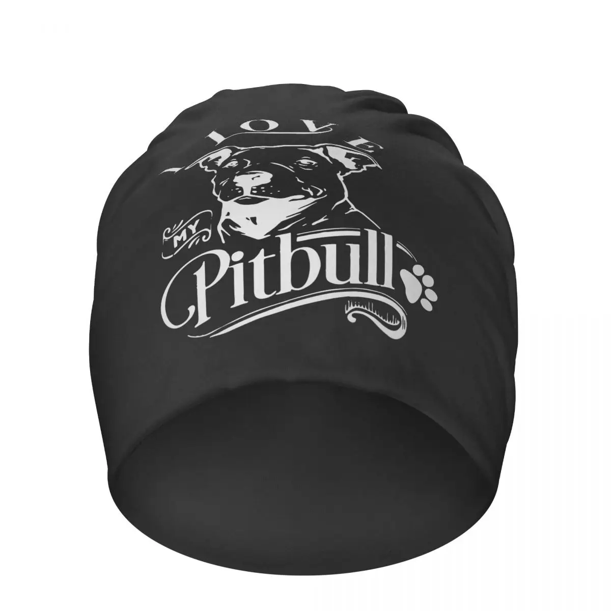 

I Love My Pitbull Dog Adult Beanies Pullover Cap Pit Bull Bonnet Hat Breathable Hedging Caps Skullies Beanies Ski Winter Hat