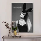 Современная черно-белая певица Ариана Гранде холст картина на стену искусство стены картина для гостиной