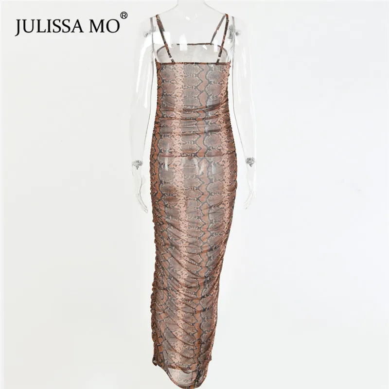 Женское платье с леопардовым принтом JULISSA MO без бретелек и рукавов летнее