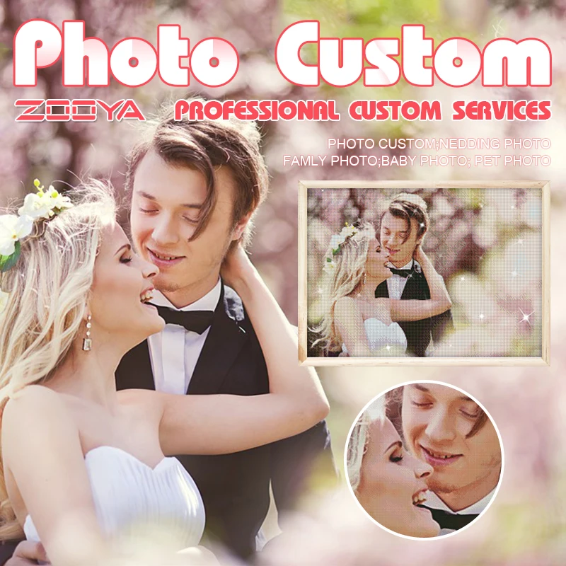 Zooya 5D Diy фото на заказ Алмазная картина полная Aquare/круглая 5D Diy картина Стразы Алмазная вышивка 3D вышивка крестиком
