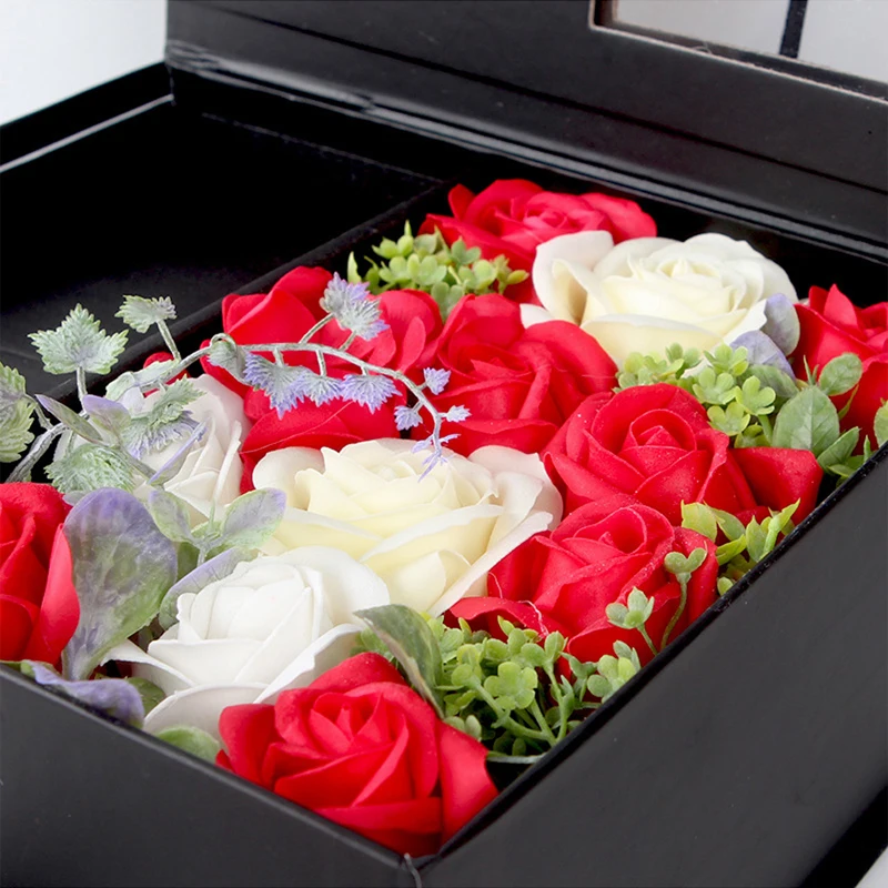 Мыло роза искусственный цветок квадратное романтическое мыло подарочная