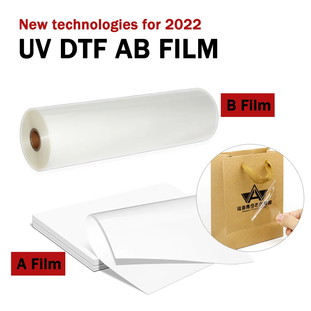 UV DTF AB Film Geeignet für A3 A4 A2 A1 A0 L1800 R1390 L805 4060 6090 UV DTF Transfer Film aufkleber für Roland Seiko UV Drucker