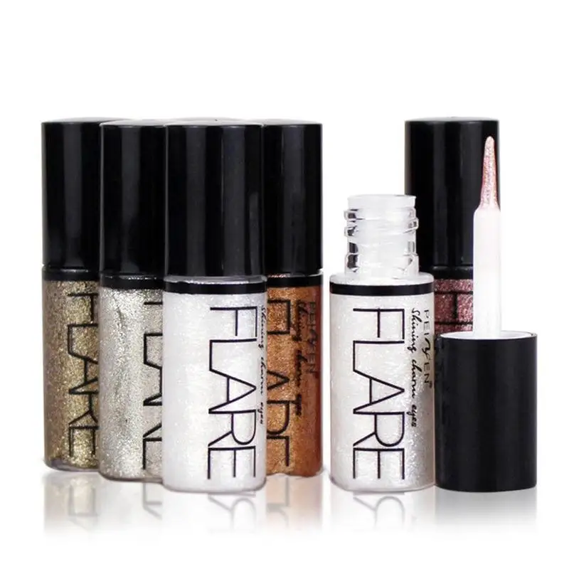 Профессиональный макияж жидкая блестящая подводка для глаз серебряный розовый