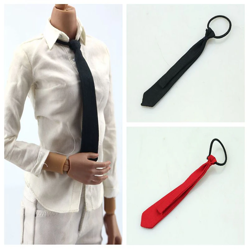 

1/6 Scale Girl's Black and Red Tie Model for 12''Body DIY Accessories