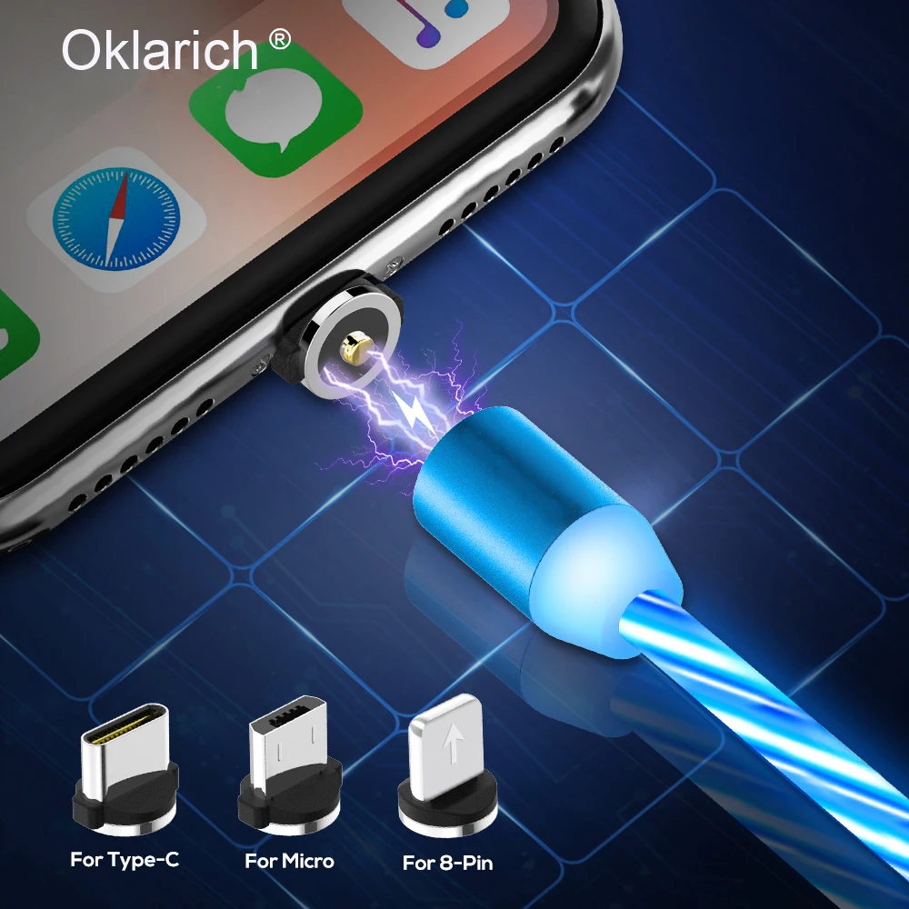 BaySerry быстрая Беспроводная зарядка Магнитная Тип C Micro USB зарядный кабель для iPhone