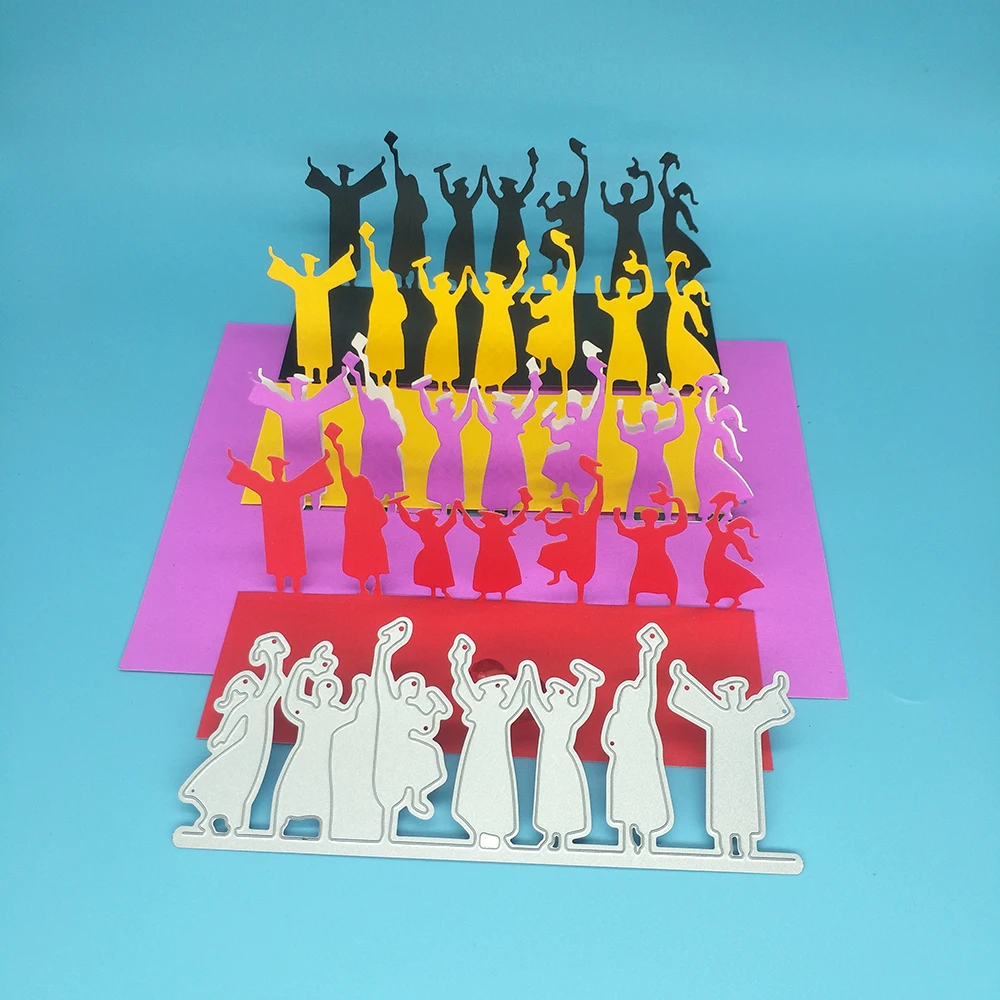 

Graduation ceremony, bachelor uniform celebration metal cutting dies, scrapbook card making, embossed background, photo album
