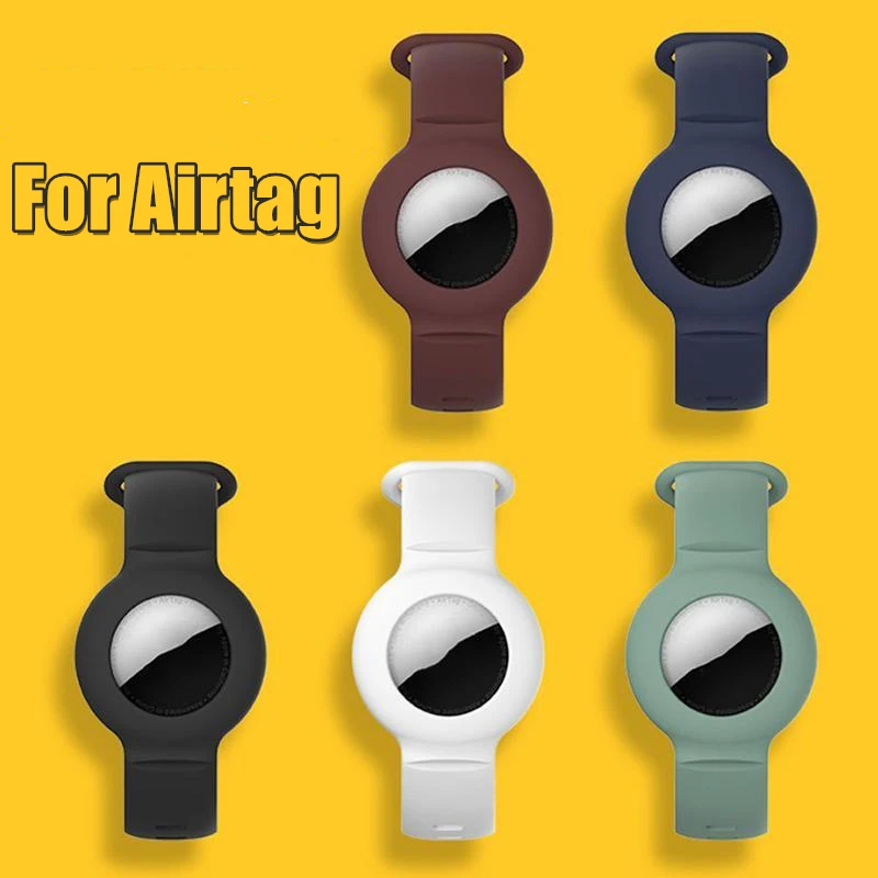 

Soft Silicone Bands Case for AirTags Strap Anti-Scratch Protective Skin Cover Elderly Children Anti-lost Device Accessories