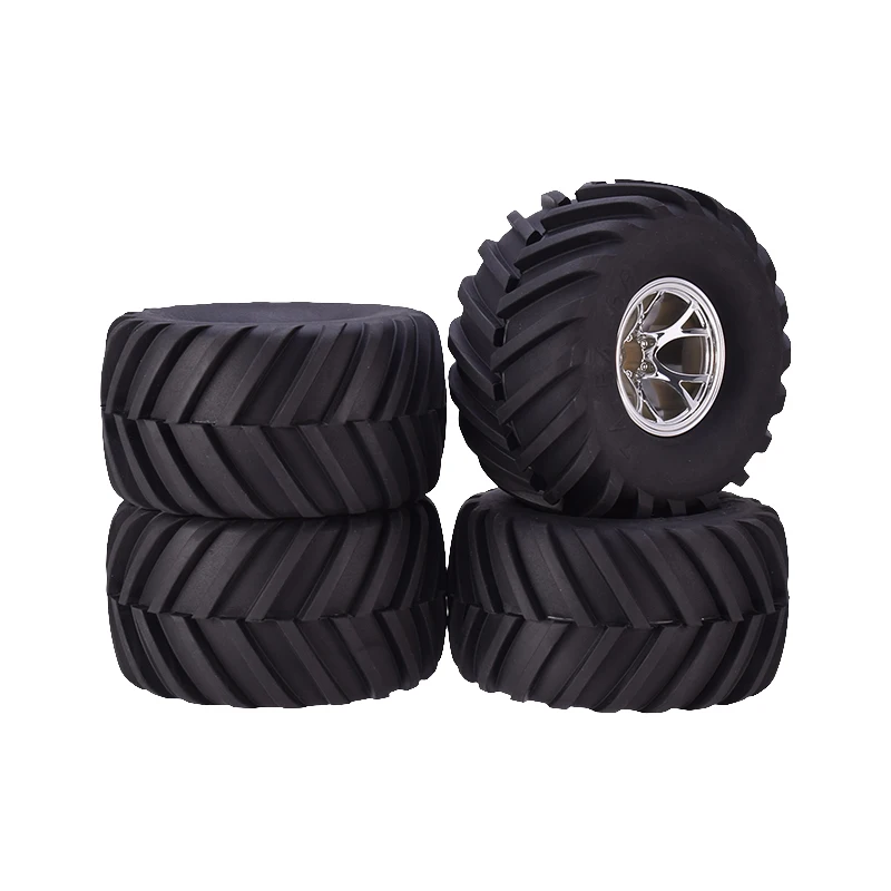 

AUSTAR 4PCS AX-3003 135mm Tyre Rubber Tire Wheel Plastic Rim Hub for 1/10 RC Bigfoot HSP HPI Monster Truck Model Spare Parts