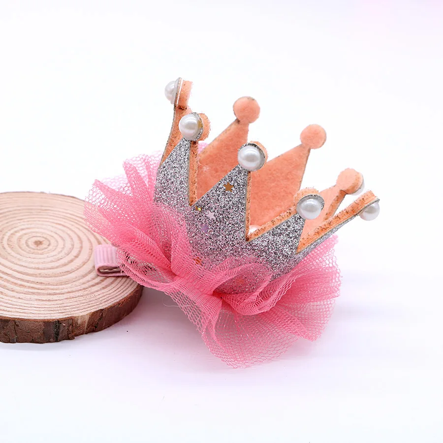 

Acessrios para o cabelo das crianas hairpin headdress meninas princesa malha cabea flor estreo coroa hairpin menina cabea j