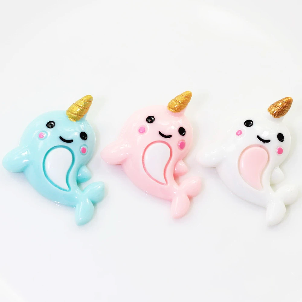 

5 Pcs/lot Creative Unicorn Dolphin Polymer Slime Charms Toy for Children Flatback Modeling Clay DIY Accessories Kids Plasticine