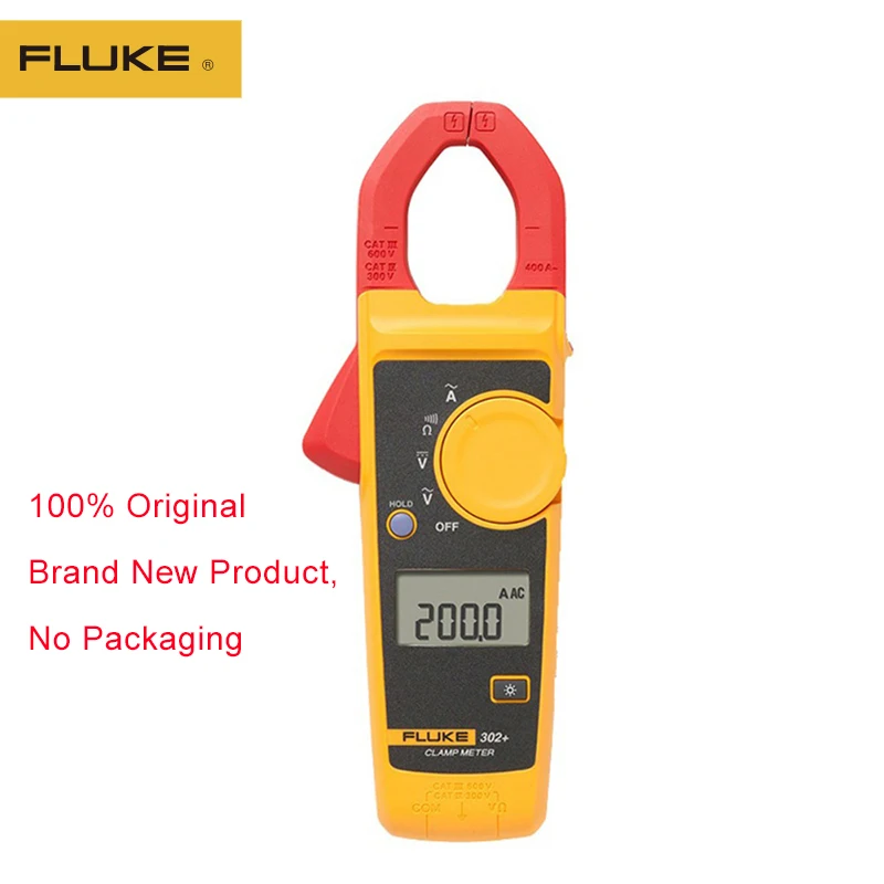 100% оригинал Fluke 302 + цифровой токоизмерительный клещи Амперметр тестер