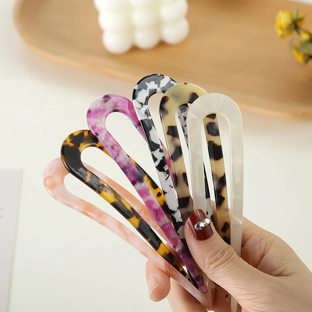 U образная шпилька для волос зажимы из уксусной ракушки шпильки головной убор