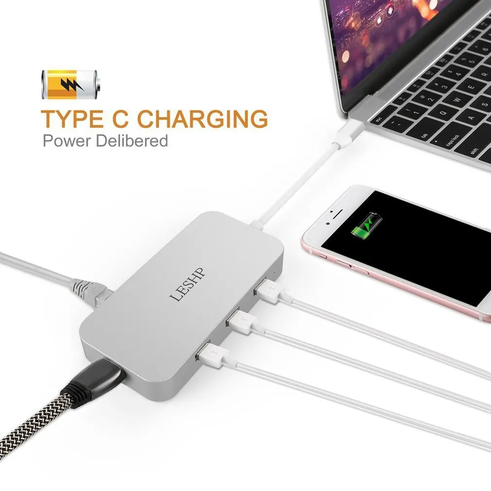 

USB-адаптер LESHP с USB Type-c на USB Type-c