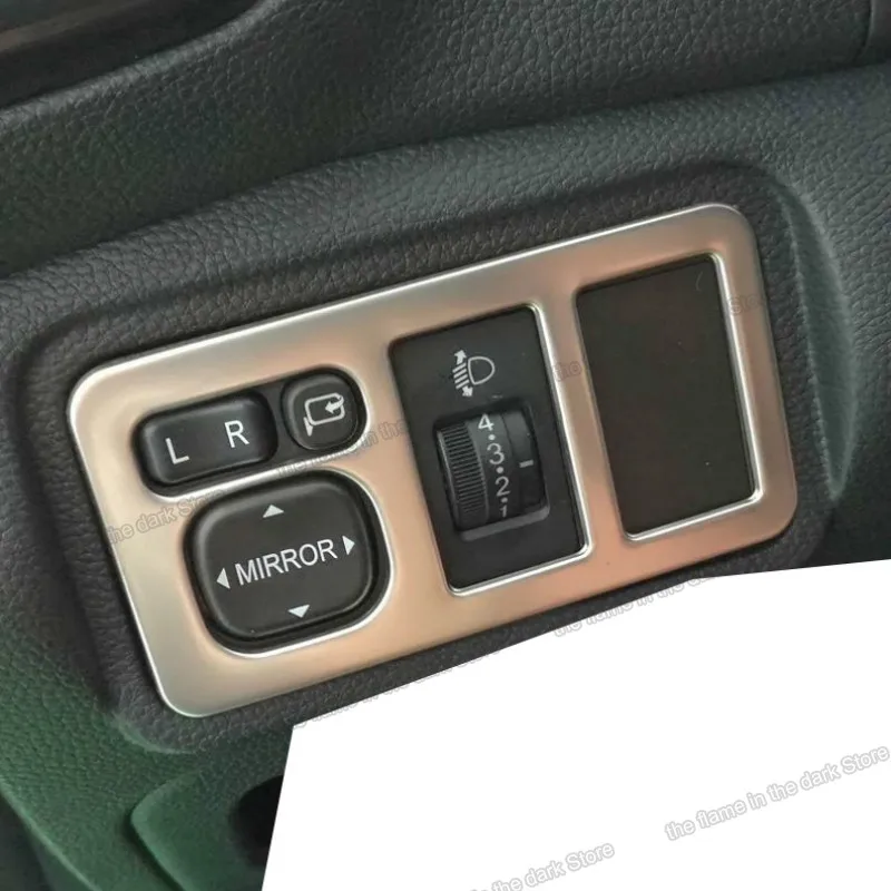 

lsrtw2017 stainless steel car headlight switch frame trims for chana cx70 cx70t 2016 2017 2018 2019 2020 chrome accessories