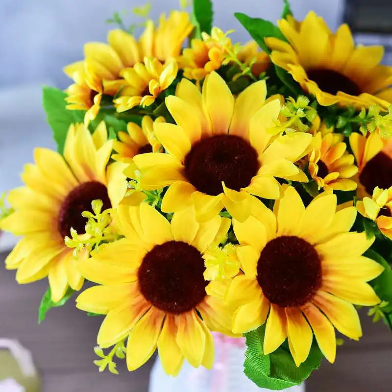 Пластиковый искусственный цветок искусственная фотография 7 вилок 4 фотографий