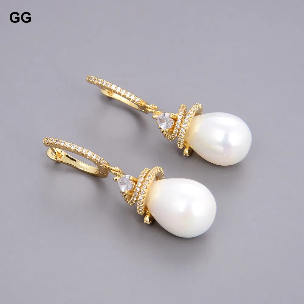 GG ювелирные изделия белый каплевидный корпус позолоченные Cz pave рычаг назад