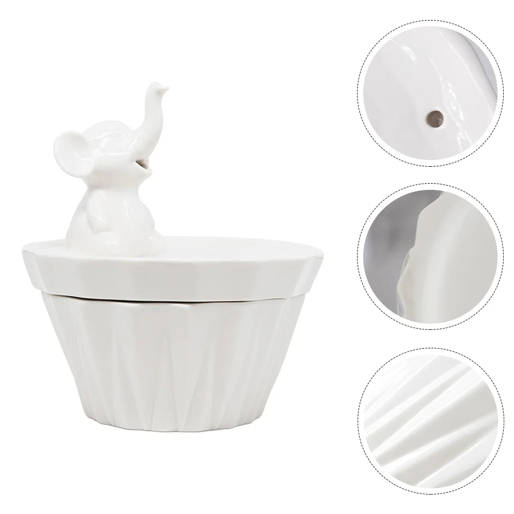 

Миска для воды для домашних животных с мультяшным котом, Циркулирующая кормушка, керамический диспенсер для воды для домашних животных