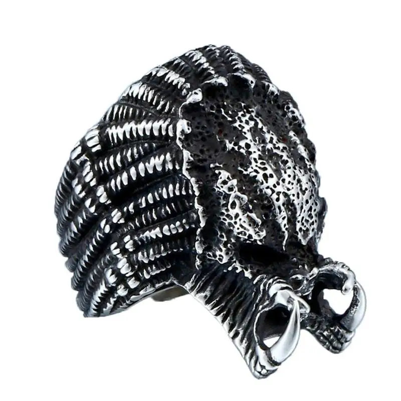

Steampunk Horror Creature Skull Medusa Pattern Ring Men's Retro Ring Gothic Accessories Jewelry Brothers Gift