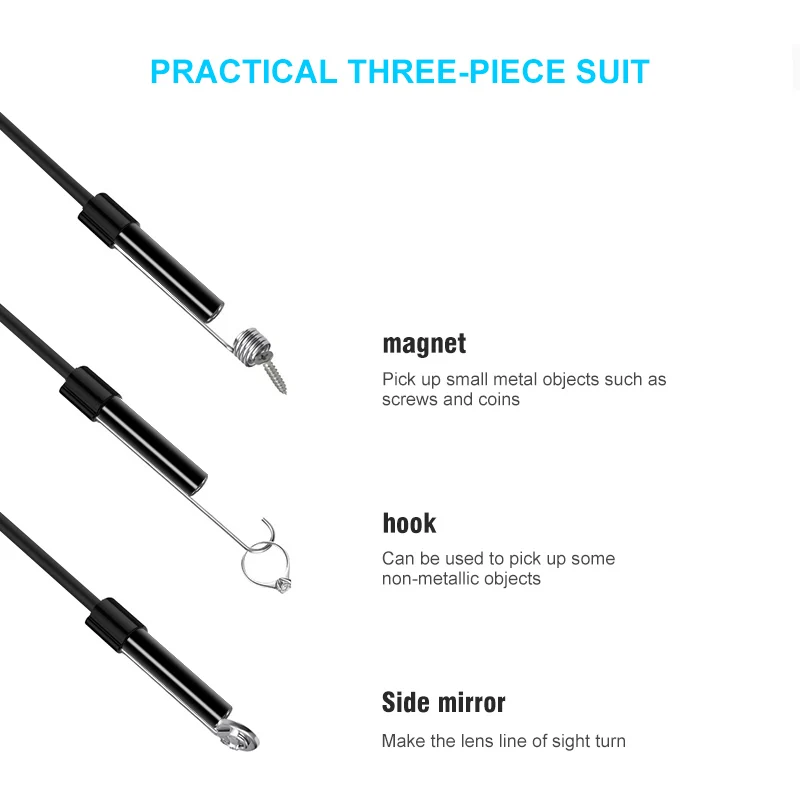 

9MM Lens USB Endoscope Mini Camera Inspection Borescope Endoscope IP67 Waterproof Inspection Camera for Windows PC