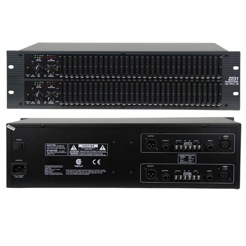 Профессиональный эквалайзер 231 обеспечивает сценический аналоговый