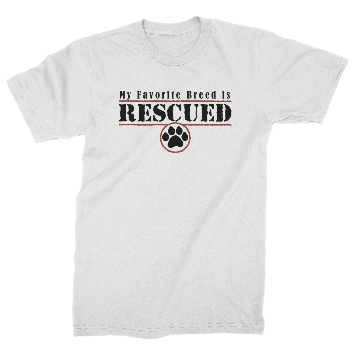 Моя любимая порода спасена. Футболка мужская с коротким рукавом круглым вырезом