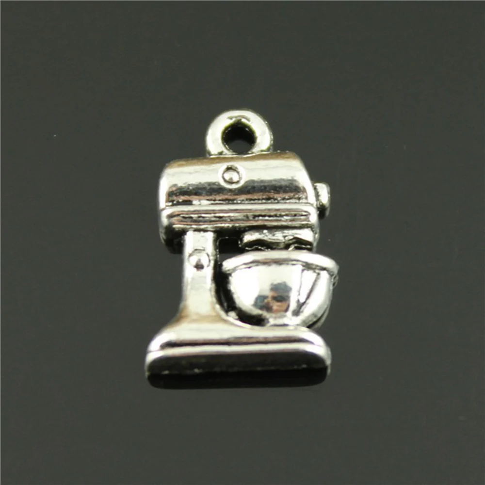 15pcs 16x10mm Antique Silver color Coffee Machine Charms Pendant For Jewelry Making Jewelry Findings Jewelry Accessories