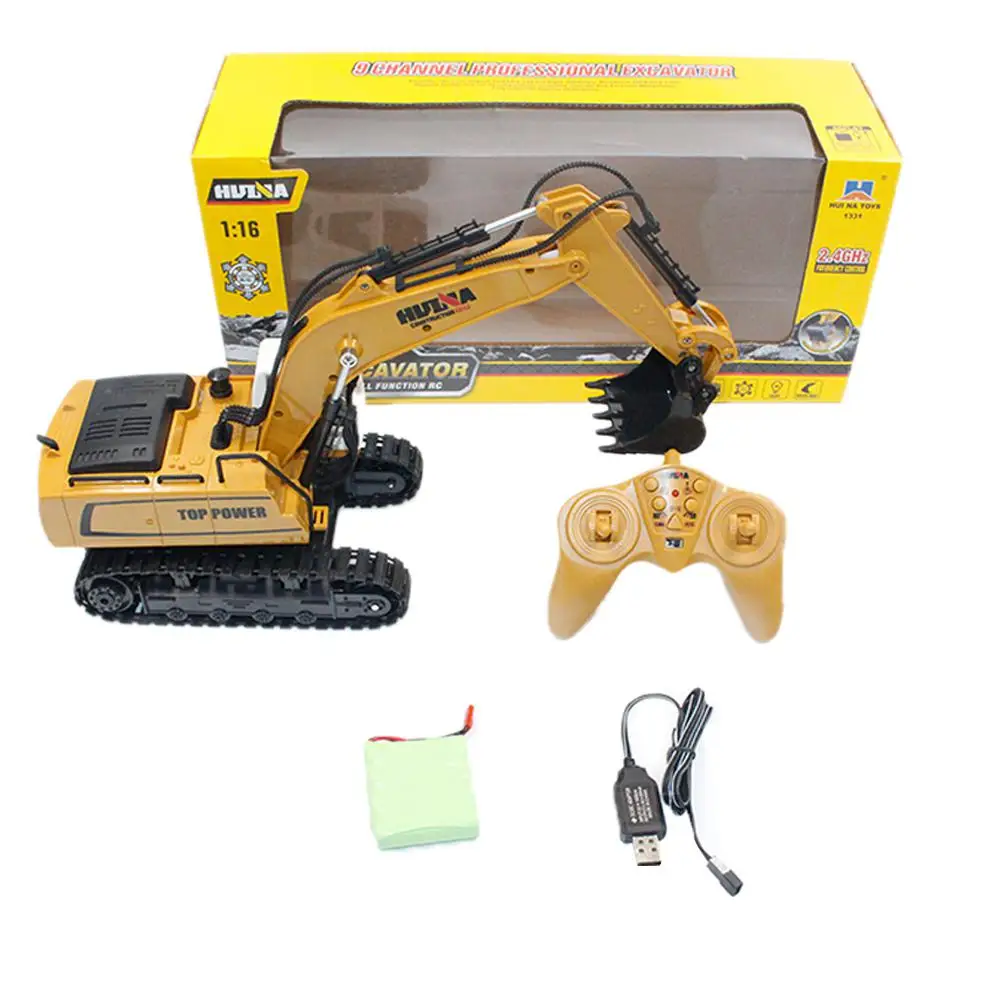 RCtown HuiNa игрушки 1331 1/16 2 4G 9CH Электрический радиоуправляемый экскаватор Инженерная