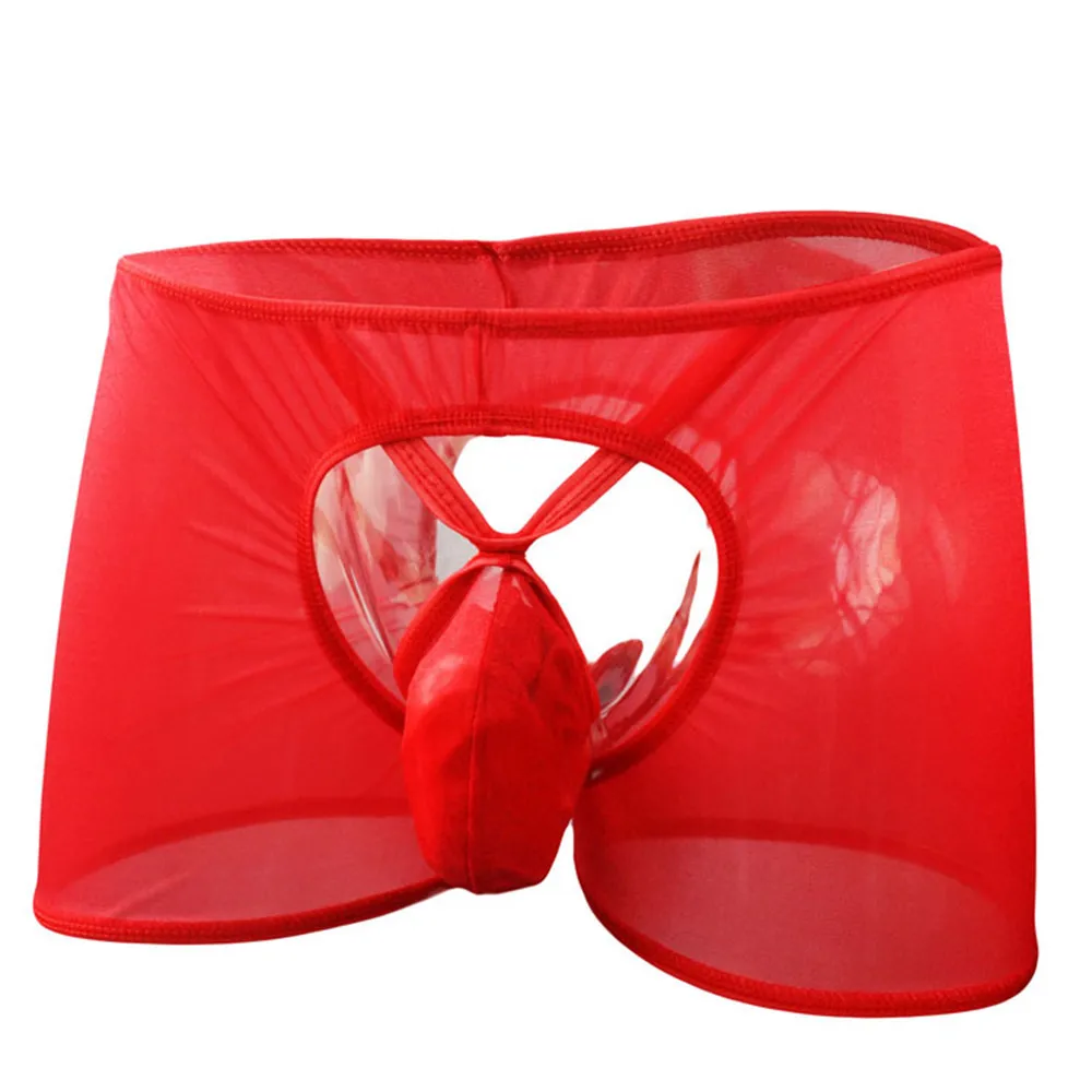 Мужские трусы-боксеры с отверстием для пениса и заниженной талией | Мужская