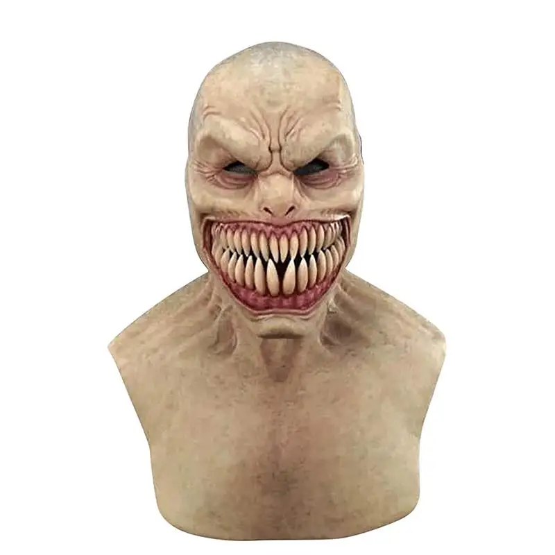 

Adult Horror trick Toy Scary Prop Latex Mask Devil Face Cover Terror Creepy Practical Joke for Party Halloween Horror Prank Toys
