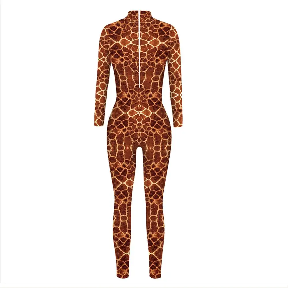 Halloween Costume for Women Giraffe Cosplay Jumpsuits Rompers Polyester Sporting Playsuits Gymn Overall | Тематическая одежда и