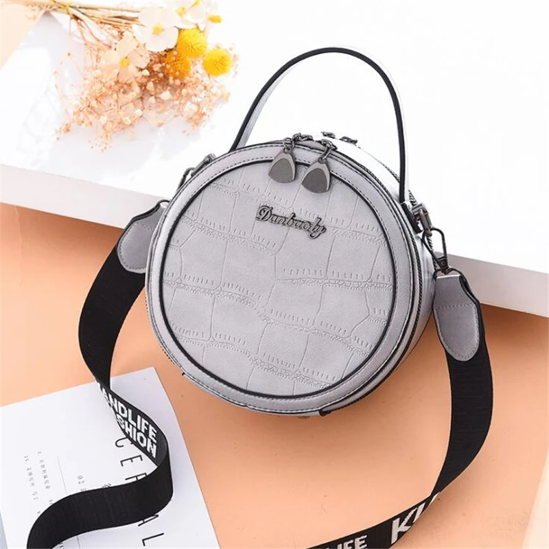 21 Клубная брендовая маленькая Повседневная однотонная круглая женская сумка