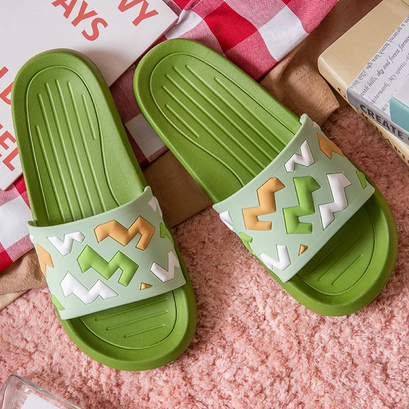 

2021 Catroon Indoor Slippers Slides Summer Bathroom Slippers Quick Drying Home Shoes Non Slip Chausson Pantouffle Shoes Women