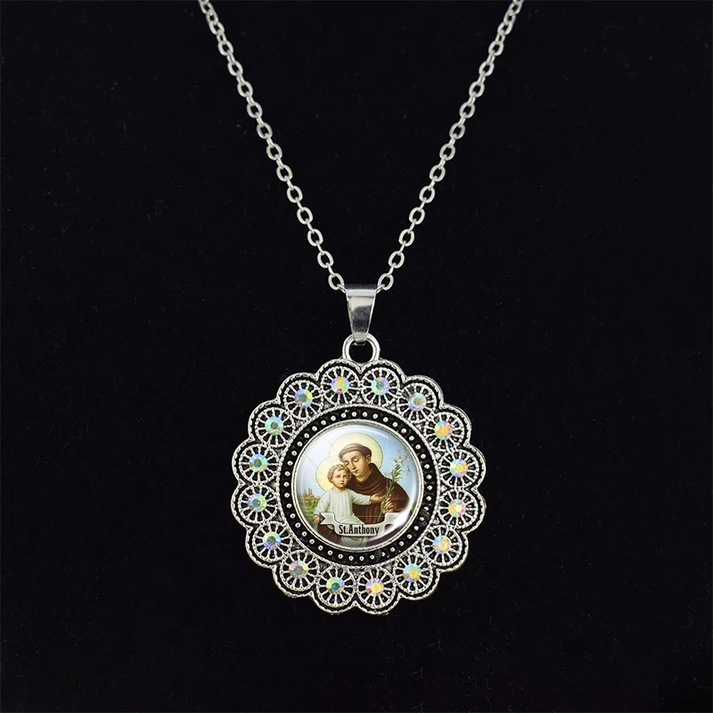Подвеска Christian 12 Saint подвеска St Therese ожерелье из стекла с кабошоном чокер в стиле