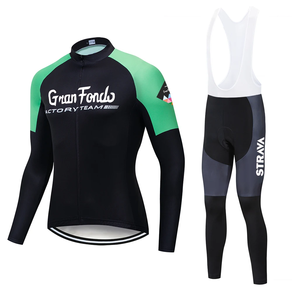 Новый 2020 STRAVA Сезон весна осень Спортивный комплект для велоспорта с длинным