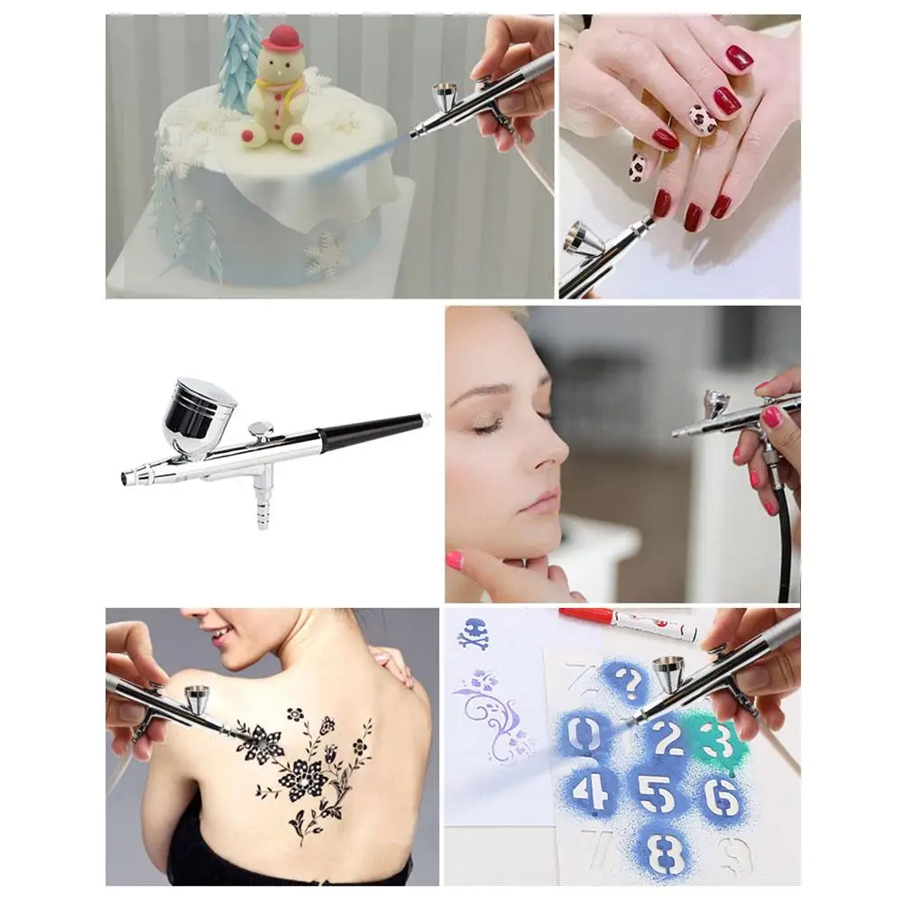 

Airbrush Tool Set Compressor Portable Air Brush Paint Spray Gun Deep Hydrating Sprayer For Nail Art Tattoo Cake DIY Makeup