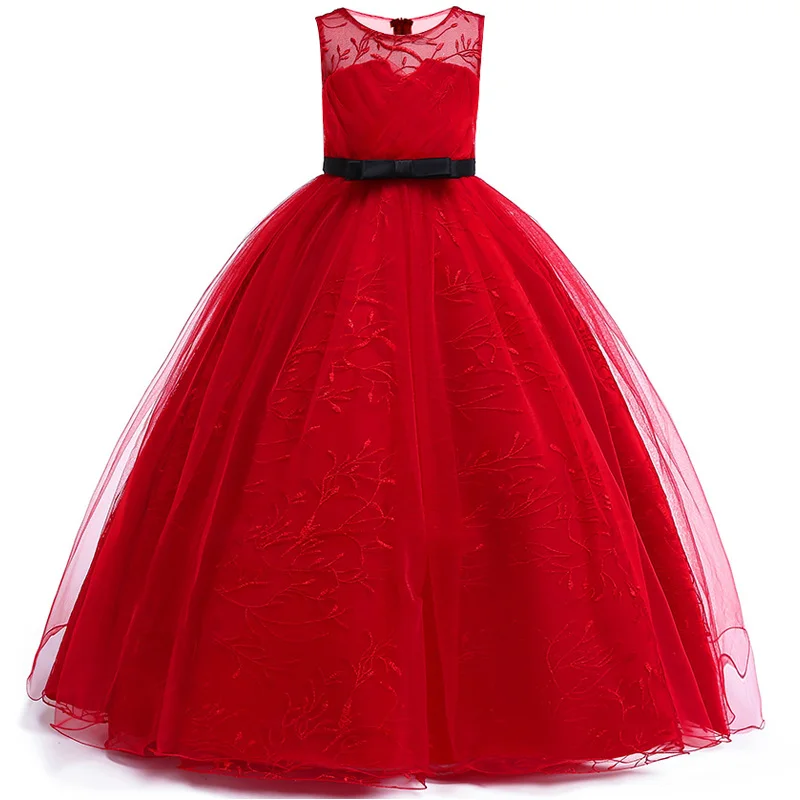 Новое Элегантное высококачественное кружевное платье для свадьбы девочек