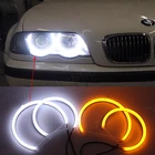 Комплект кольцевых гало с ультраяркими светодиодными ангельскими глазами, дневсветильник для BMW 3 серии E46 316i 318i 320d 320i 323i 328i 330i 325xi 330d 1998-2005