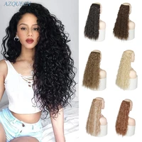 azqueen 120g 5 clips synthetic hair long water wave clip in hair extensions false hair black hair pieces for women