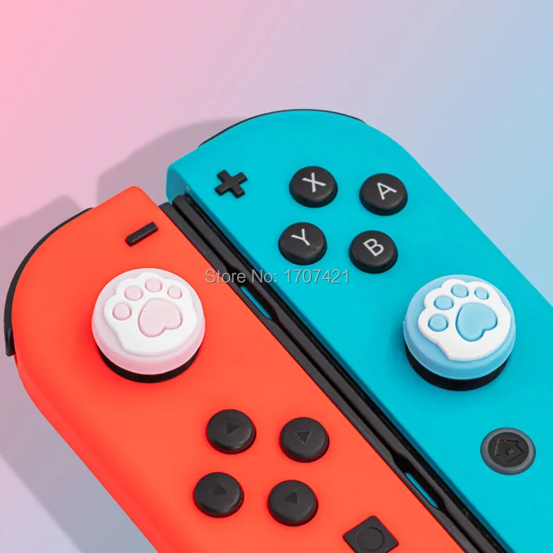 4 шт. силиконовые аналоговые ручки для большого пальца Joy Con колпачки с