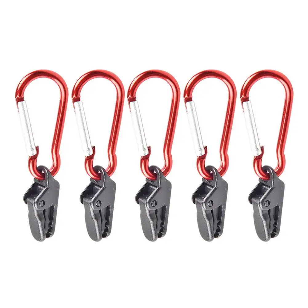 

Клипса для тента, набор брезентов с карабином и зажимом для брезента, походные инструменты для выживания, экстренное снаряжение, 5 шт.