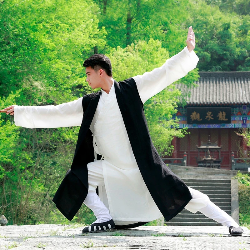 

Long Vest for Tai Chi Uniform Shaolin Monk Kung Fu Wing Chun Taoist Martial Arts Suit