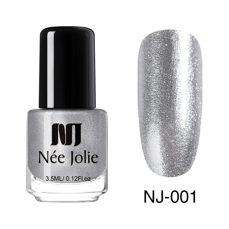 Glitter NJ-01 NEE JOLIE 3,5 мл/7,5 мл Магнитный кошачий глаз ногтей голографический лак Хамелеон кошачьи глаза Декоративный Лак для ногтей лак 22 цвета - Цвет: Glitter NJ-01