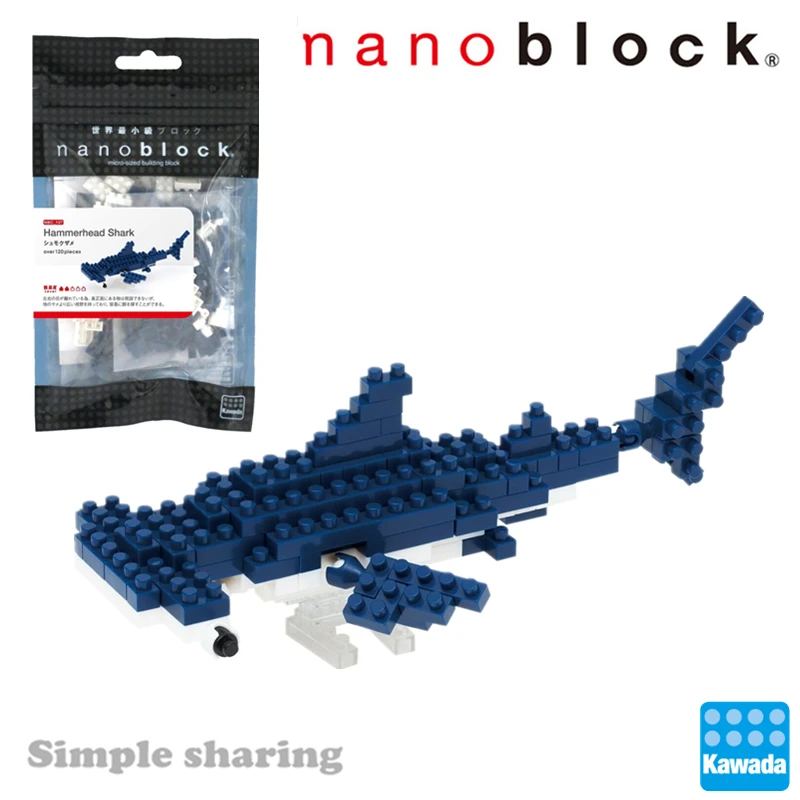 Новый Nanoblock NBC 137 Hammerhead Акула мини Коллекция серии 120 шт микро размер строительные