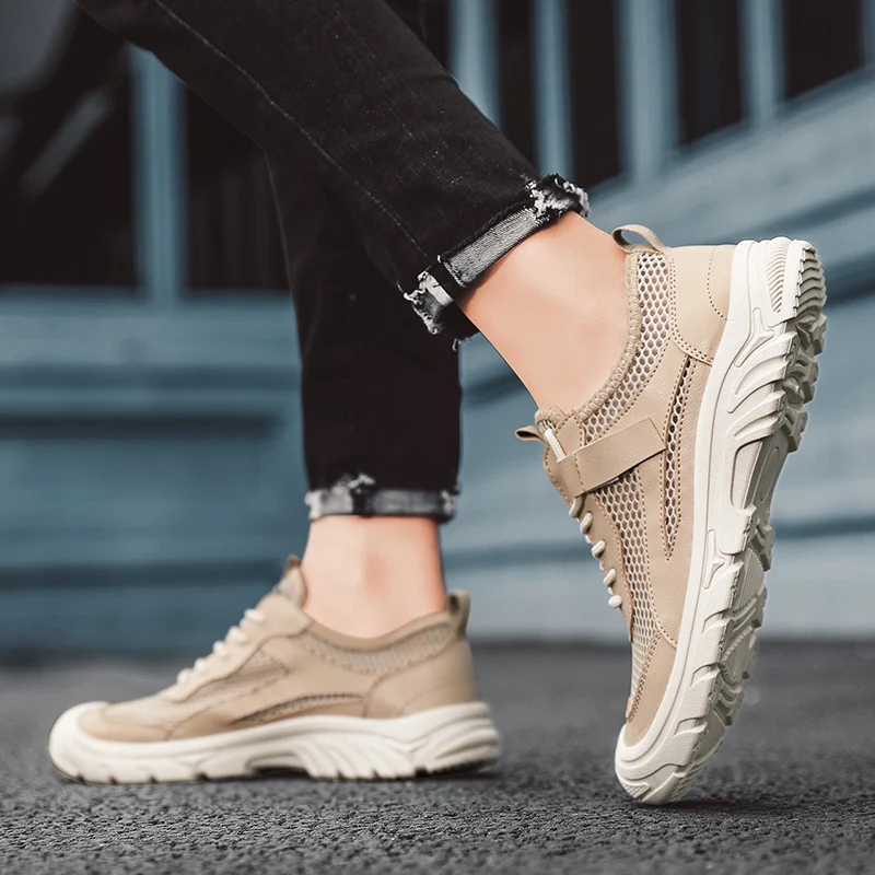 

Beach Shoes Outdoor Hiking Shoes Breathable Sandals Shoes Mesh Men Water Shoes Slip-on Sneakers Trekking Sandals