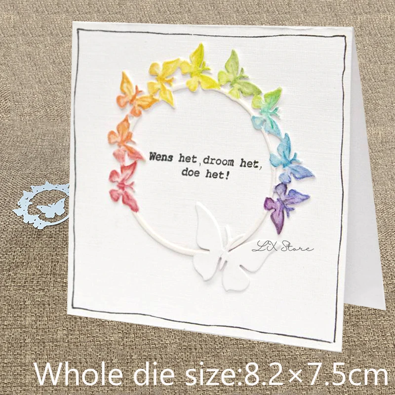 Новый дизайн металлический вырубной штамп 2 шт. украшение в виде бабочки круга