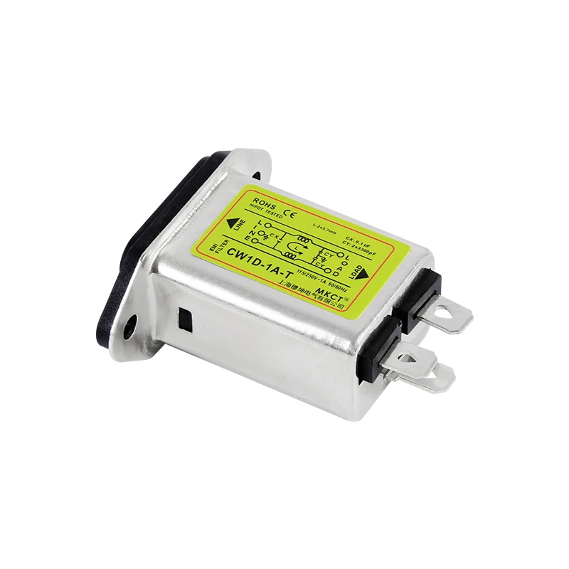 Однофазный T-socket AC 220V анти-помех EMI очиститель CW1D-T1A 3A 6A 10A блок питания фильтр